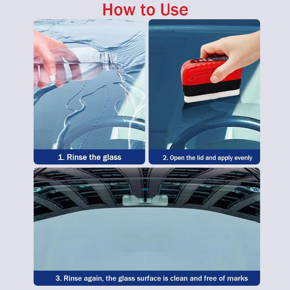 Car Glass Oil Film Remover Aut - đánh giá và giá Car Cleaning Brush